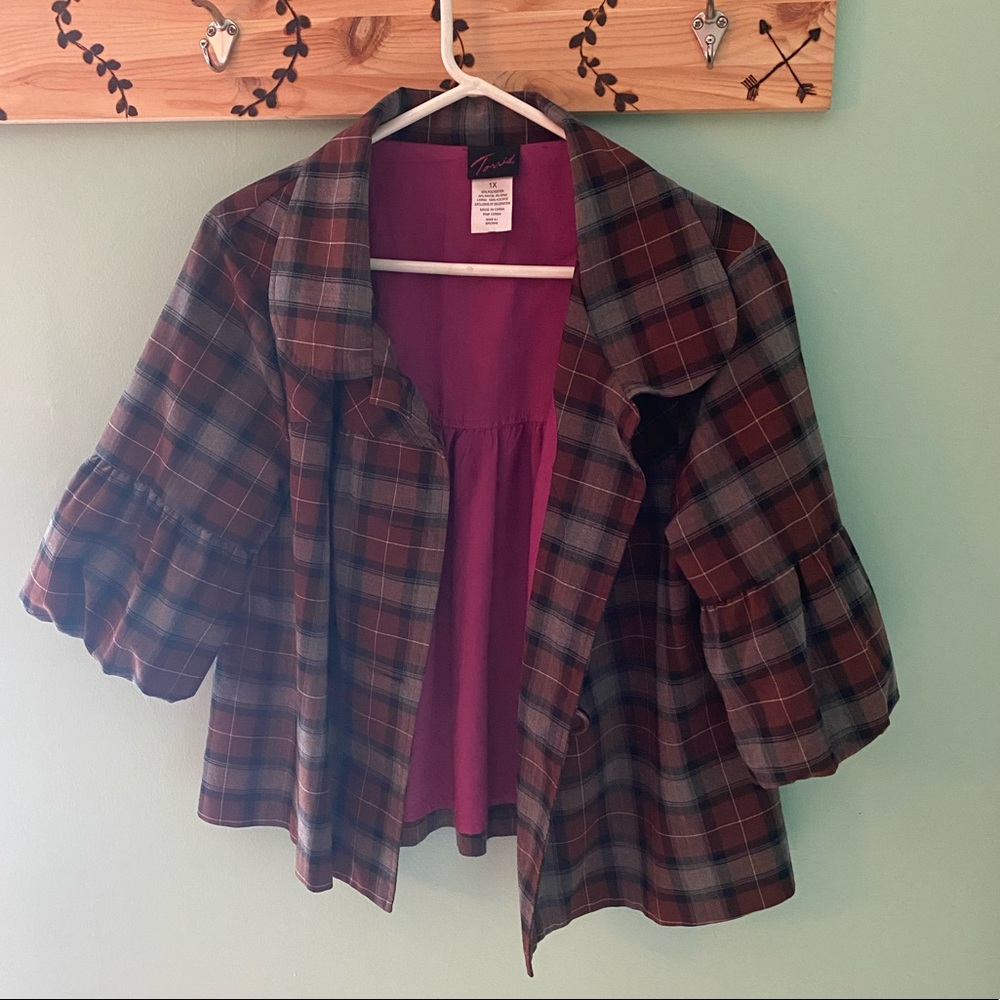Torrid Plaid Cardigan